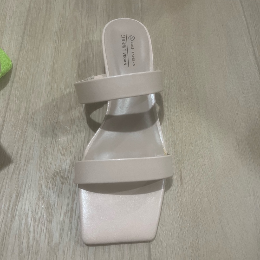 Call It Spring Women's Beige Mules